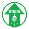 Notdusche (Emergency Shower) Circular German - Floor Sign Notdusche (Emergency Shower) Circular German - Floor Sign