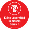 Keine Laborkittel in diesem Bereich (No Lab Coats in This Area) Circular German - Floor Sign