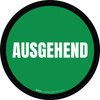 5S Ausgehend (5S Outgoing) Green Circular German - Floor Sign 5S Ausgehend (5S Outgoing) Green Circular German - Floor Sign