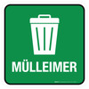 5S MÜLLEIMER (5S Trash Can) Square German - Floor Sign 5S MÜLLEIMER (5S Trash Can) Square German - Floor Sign
