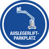 Auslegerlift-Parkplatz (Boom Lift Parking) Circular German - Floor Sign Auslegerlift-Parkplatz (Boom Lift Parking) Circular German - Floor Sign