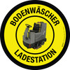 Bodenwäscher Ladestation (Floor Scrubber Charge Station) Circular German - Floor Sign Bodenwäscher Ladestation (Floor Scrubber Charge Station) Circular German - Floor Sign