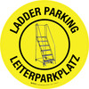 Leiterparkplatz (Ladder Parking) Bilingual Circular German - Floor Sign