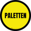 Paletten (Pallets) Yellow Circular German - Floor Sign