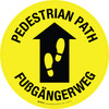 Fußgängerweg (Pedestrian Path) Bilingual Circular German - Floor Sign