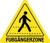 Fußgängerzone (Pedestrian Lane) Yield German - Floor Sign