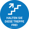 Halten Sie Diese Treppe Frei (Keep this Stairway Free) Circular German - Floor Sign
