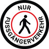 Nur Fußgängerverkehr (Pedestrian Traffic Only) Circular German - Floor Sign Nur Fußgängerverkehr (Pedestrian Traffic Only) Circular German - Floor Sign