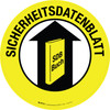 SDB-Buch (Sicherheitsdatenblatt) SDS-Book (Safety Data Sheets) - Circular German Floor Sign