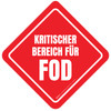 Kritischer Bereich für FOD (FOD Critical Area) Square German - Floor Sign