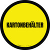Kartonbehälter (Cardboard Bin) Circular German - Floor Sign Kartonbehälter (Cardboard Bin) Circular German - Floor Sign