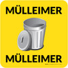 Mülleimer (Trash Can) Square German - Floor Sign