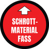 Schrottmaterial Fass (Scrap Material Barrel) Circular German - Floor Sign