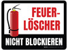 Feuerlöscher Nicht blockieren (Fire Extinguisher Do Not Block) Rectangular German - Floor Sign