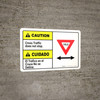 Caution: Cross Traffic Does Not Stop Bilingual Spanish ANSI - Wall Sign Caution: Cross Traffic Does Not Stop Bilingual Spanish ANSI - Wall Sign