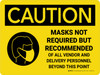 Caution: Masks Not Required Of All Vendor Beyond This Point Landscape - Wall Sign Caution: Masks Not Required Of All Vendor Beyond This Point Landscape - Wall Sign