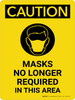 Caution: Mask No Longer Required In This Area Portrait - Wall Sign
