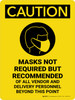 Caution: Masks Not Required Of All Vendor Beyond This Point Portrait - Wall Sign