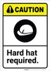 Caution: Hard Hat Required ANSI - Wall Sign Caution: Hard Hat Required ANSI - Wall Sign