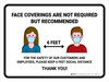 Face Coverings Recommended Landscape - Wall Sign