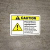 Caution: Hazardous Equipment ANSI - Wall Sign
