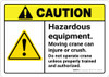 Caution: Hazardous Equipment ANSI - Wall Sign