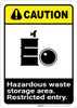 Caution: Hazardous Waste Storage Restricted ANSI - Wall Sign Caution: Hazardous Waste Storage Restricted ANSI - Wall Sign