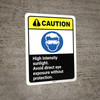 Caution: High Intensity Sunlight Avoid Eye Exposure ANSI - Wall Sign