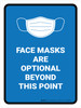 Face Mask Optional Beyond This Point Portrait - Wall Sign