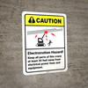 Caution: Electrocution Hazard Keep Parts of Crane 20 ft Away ANSI - Wall Sign Caution: Electrocution Hazard Keep Parts of Crane 20 ft Away ANSI - Wall Sign