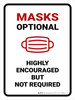 Mask Highly Encouraged Portrait - Wall Sign Mask Highly Encouraged Portrait - Wall Sign