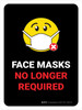 Mask No Longer Required Portrait - Wall Sign