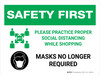 Safety First: Shopping Mask No Longer Landscape - Wall Sign