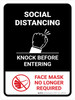 Social Distancing Mask No Longer Portrait - Wall Sign