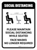 Social Distancing Masks No Longer Portrait - Wall Sign
