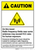 Caution: Radio Frequency Fields Exceed FCC Rules Use RF Monitor ANSI - Wall Sign