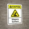 Caution: Slippery Surface ANSI - Wall Sign Caution: Slippery Surface ANSI - Wall Sign