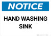 Notice: Hand Washing Sink Landscape - Wall Sign