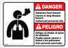 Danger: Asbestos Dust Hazard Authorized Only Bilingual Spanish - Wall Sign