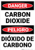 Danger: Carbon Dioxide Bilingual Spanish - Wall Sign