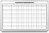 12 Month Maintenance Scheduling Dry Erase Board 12 Month Maintenance Scheduling Dry Erase Board