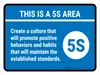 This Is A 5S Area Create a Culture Landscape - Wall Sign