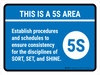 This Is A 5S Area Establish Procedures Landscape - Wall Sign