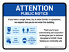 Attention: Public Notice - Covid-19 Symptoms Landscape - Wall Sign Attention: Public Notice - Covid-19 Symptoms Landscape - Wall Sign