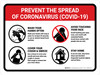 Prevent the Spread of Coronavirus (Covid-19 Rules) Landscape - Wall Sign Prevent the Spread of Coronavirus (Covid-19 Rules) Landscape - Wall Sign