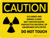 Caution: Mines And Mining Claim Landscape - Wall Sign Caution: Mines And Mining Claim Landscape - Wall Sign