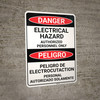 Danger: Electrical Hazard Authorized Only Bilingual Spanish - Wall Sign Danger: Electrical Hazard Authorized Only Bilingual Spanish - Wall Sign