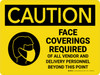 Caution: Face Coverings Required Of All Vendor Beyond This Point Landscape - Wall Sign