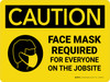 Caution: Face Mask Required For Everyone Landscape - Wall Sign