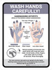 Wash Hands Carefully! Handwashing Hotspots V2 Portrait - Wall Sign
